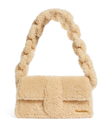 Shearling shoulder bag Ivory 